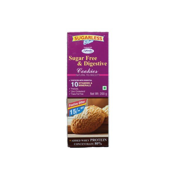 Sugarless Cookies Fig 200gm box